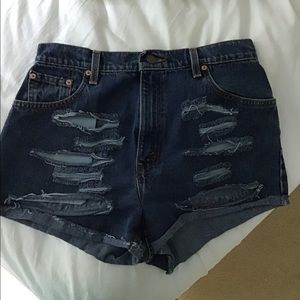 Levi distressed jean shorts NEVER WORN